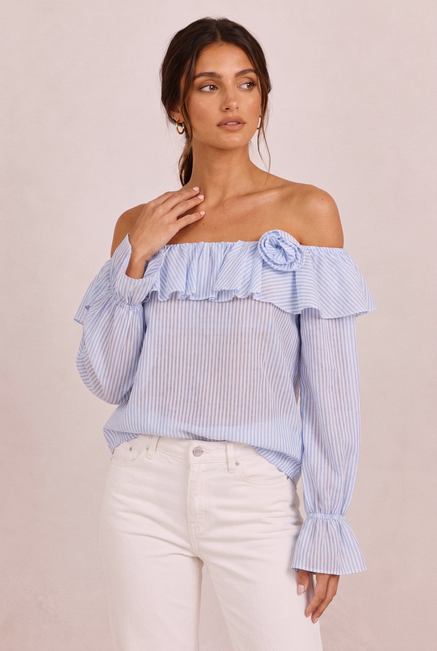Helena Off-Shoulder Blouse, front